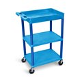 Luxor 3 SHELF BLUE TUB CART WITH BUSTC122BU